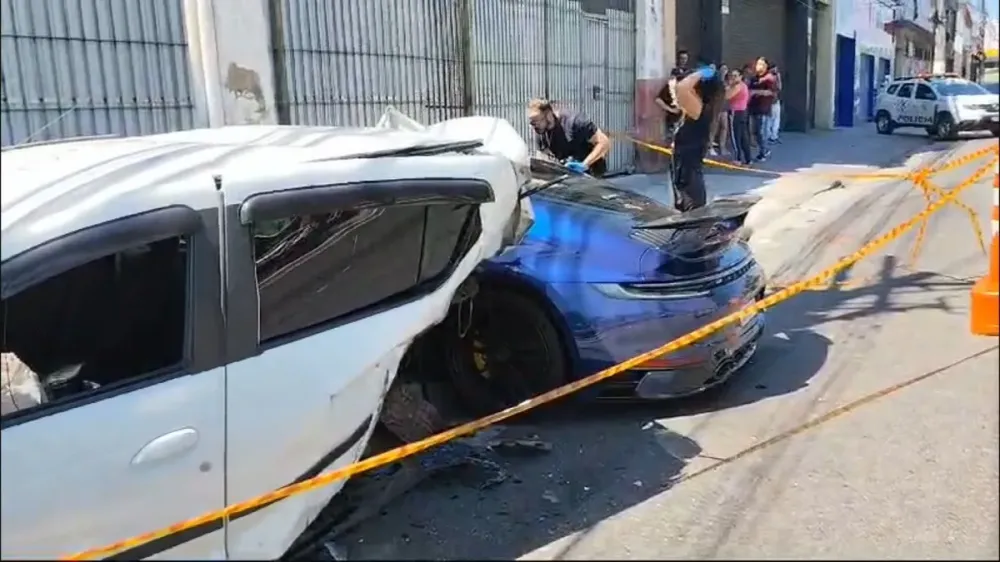Motorista bêbado pegou Porsche escondido em lava-rápido antes de acertar vendedor de salgados
